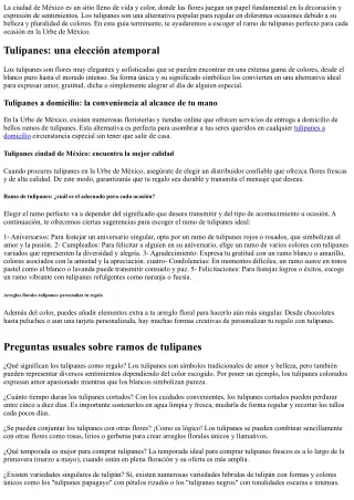 De qué manera escoger el ramo de tulipanes idóneo para cada ocasión en la Ciudad