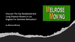 Residential Movers In Los Angeles