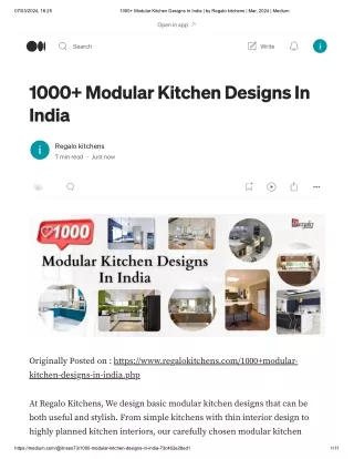 1000  Modular Kitchen Designs In India