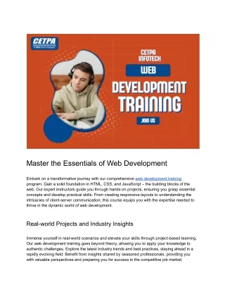 Master the Essentials of Web Development