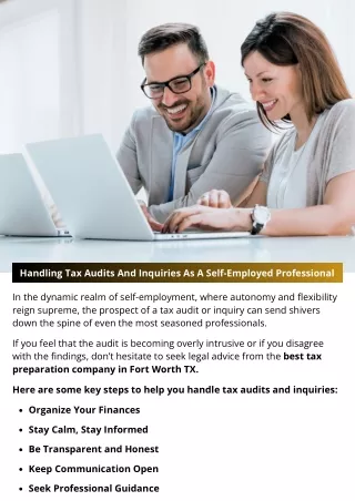 Handling Tax Audits And Inquiries As A Self-Employed Professional