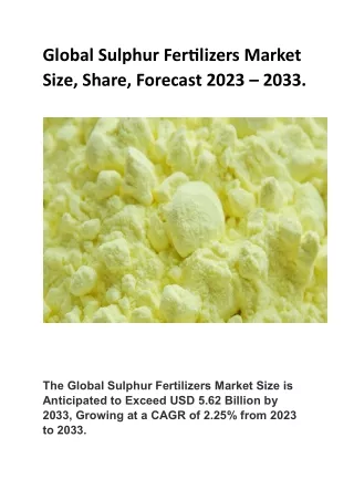 Sulphur Fertilizers Market.pdf