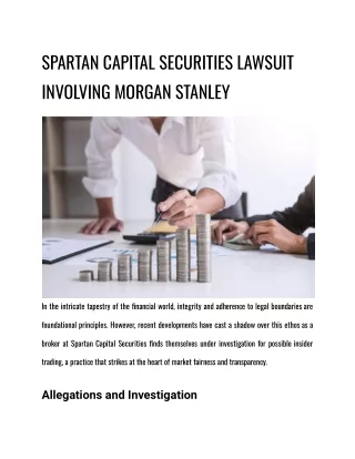 SPARTAN CAPITAL SECURITIES LAWSUIT INVOLVING MORGAN STANLEY