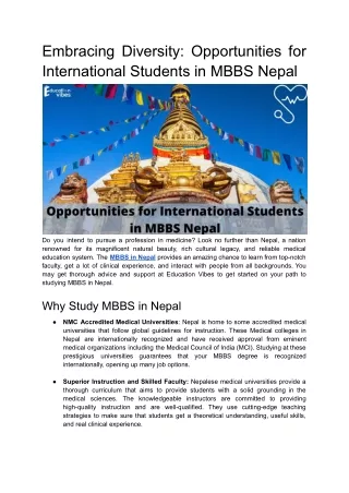 Embracing Diversity_ Opportunities for International Students in MBBS Nepal