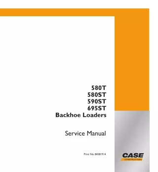 CASE 580ST Backhoe Loader Service Repair Manual