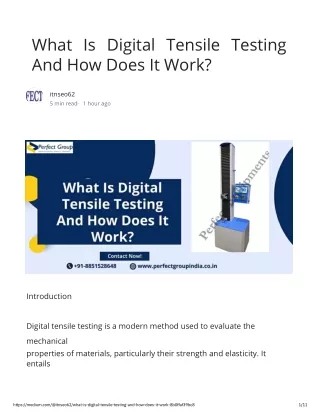 What Is Digital Tensile Testing And How Does It Work?