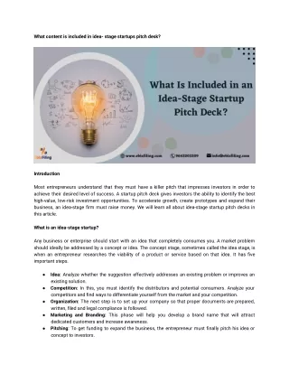 Idea- stage startups pitch desk