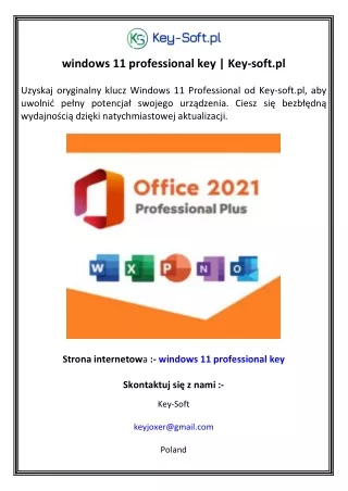 windows 11 professional key  Key-soft.pl