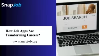 How Job Apps Are Transforming Careers?