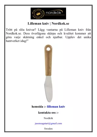 Lilleman kniv  Nordkok.se