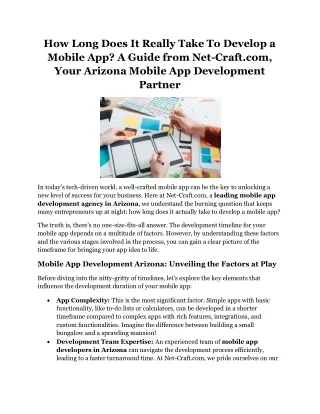 How Long Does It Really Take To Develop a Mobile App