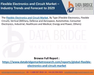 Flexible Electronics and Circuit Market