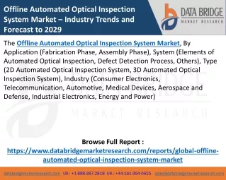 Offline Automated Optical Inspection System Market