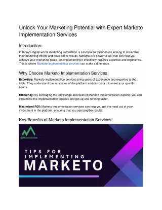 Unlock Your Marketing Potential with Expert Marketo Implementation Services (1)