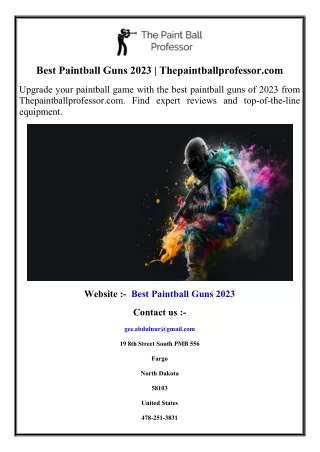 Best Paintball Guns 2023  Thepaintballprofessor