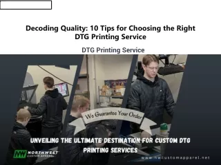 Decoding Quality 10 Tips for Choosing the Right DTG Printing Service