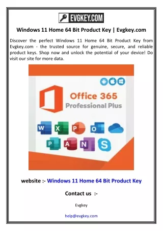 Windows 11 Home 64 Bit Product Key  Evgkey.com