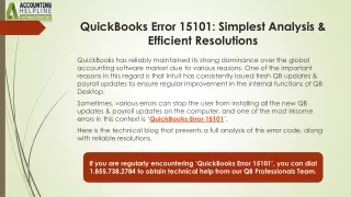 Easy way to terminate QuickBooks Error 15101