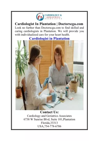 Cardiologist In Plantation  Doctorscga.com