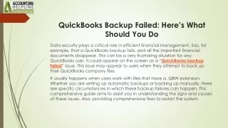 Troubleshooting QuickBooks Backup Failed: Expert Solutions