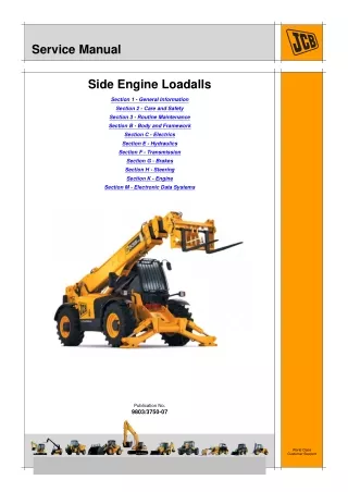 JCB 540-140 TELESCOPIC HANDLER Service Repair Manual