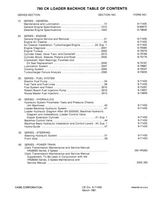 CASE 780CK Loader Backhoe Service Repair Manual