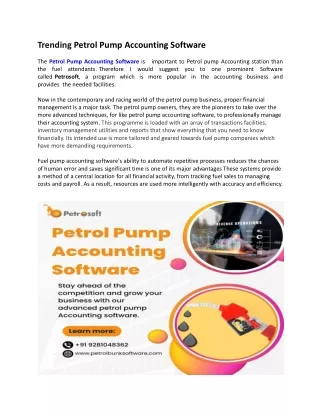 Trending Petrol Pump Accounting Software