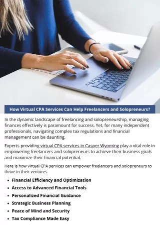 How Virtual CPA Services Can Help Freelancers and Solopreneurs?
