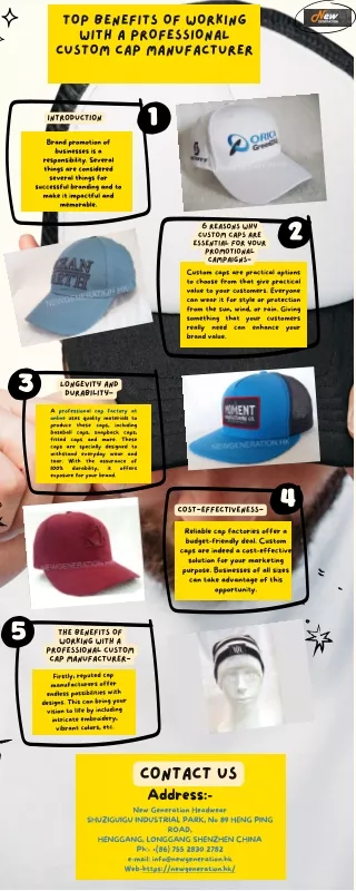 Top Benefits Of Working With A Professional Custom Cap Manufacturer