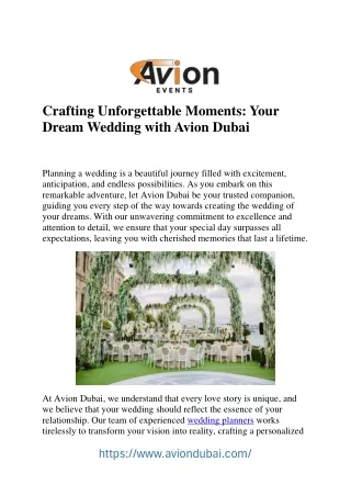 Exquisite Events: Your Premier Wedding Planner in DubaI