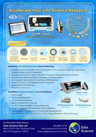 EVOM Auto High Throughput Screening System