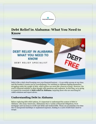 Debt Relief in Alabama: What You Need to Know