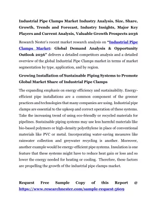 Industrial Pipe Clamps Market Forecast 2036