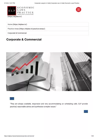 Corporate Regulations: Economic Laws Practice - Corporate law firms in Delhi