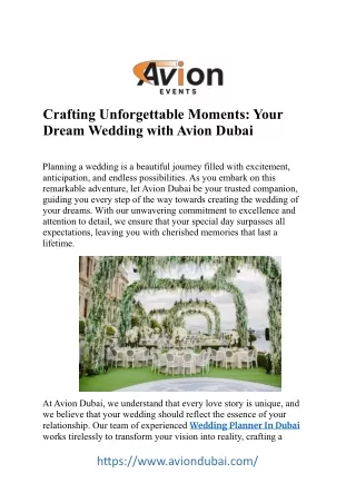 Exquisite Events: Your Premier Wedding Planner in Dubai