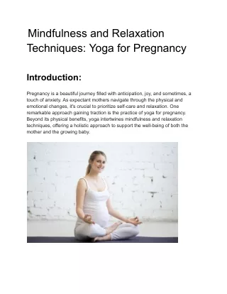 yoga for pregnancy