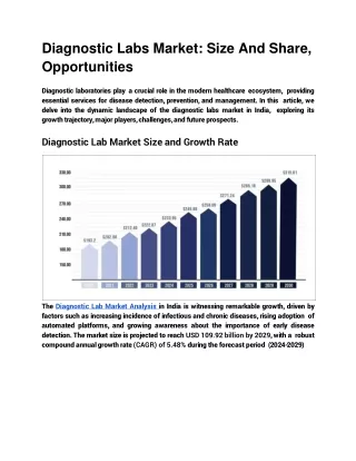 Diagnostic Labs Market_ Revolutionizing Healthcare Diagnostics
