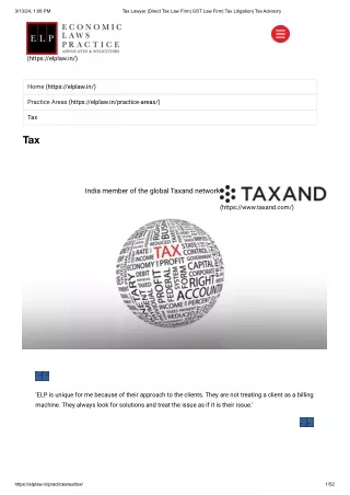 Access comprehensive tax solutions with Economic Laws Practice