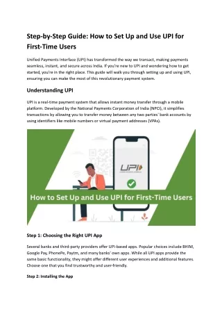 Step-by-Step Guide_ How to Set Up and Use UPI for First-Time Users