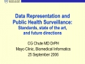 Data Representation and Public Health Surveillance: Standards, state of the art, and future directions