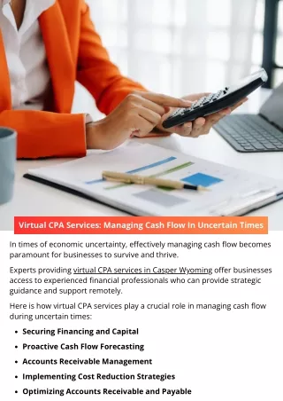 Virtual CPA Services: Managing Cash Flow In Uncertain Times