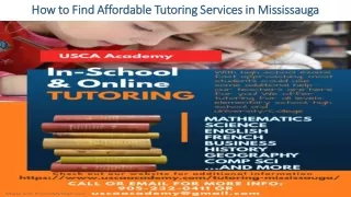 How to Find Affordable Tutoring Services in Mississauga