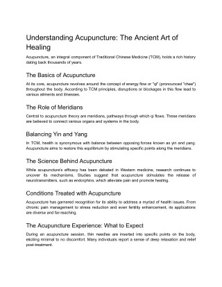 Understanding Acupuncture_ The Ancient Art of Healing