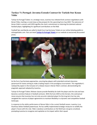 Juventus Extends Contract for Turkish Star Kenan Yıldız