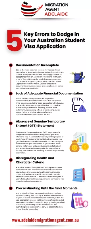 5 Major Mistakes to Avoid in Australia Student Visa Application