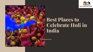 Best Places to Celebrate Holi in India