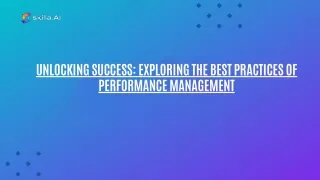 Unlocking Success Exploring the Best Practices of Performance Management