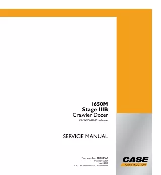 CASE 1650M Stage IIIB Crawler Dozer Service Repair Manual (PIN NGC107000 and above)