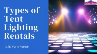 Types of Tent Lighting Rentals