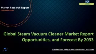 Steam Vacuum Cleaner Market Report Opportunities, and Forecast By 2033